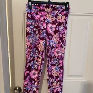 Lilly Pulitzer Luxletic Floral Leggings - Pink and Purple